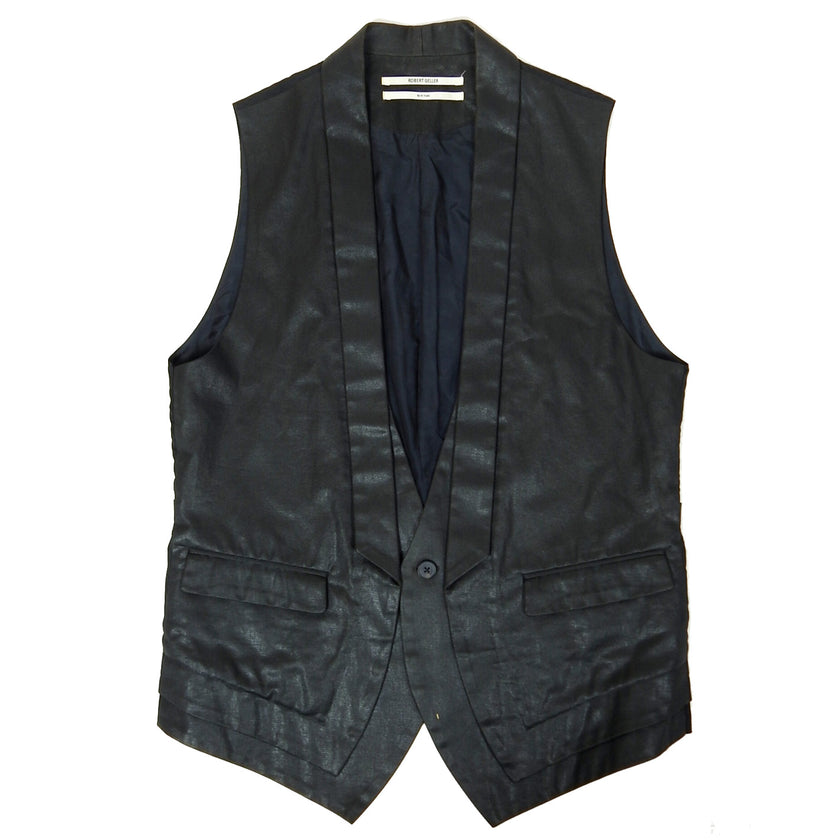 Robert Geller Waxed Vest Size 50