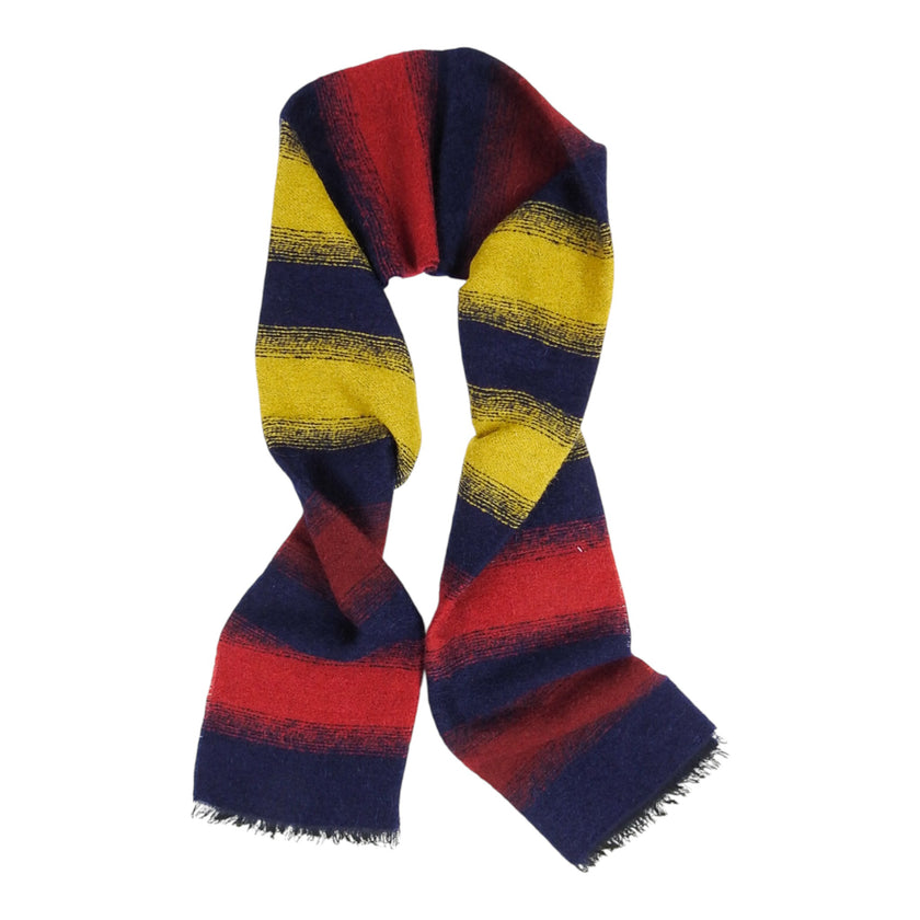 Fiorio Blue and Red Striped Scarf