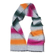Fiorio Grey Multicoloured Striped Scarf