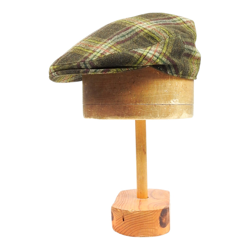 New & Lingwood Green Plaid Newsboy Hat
