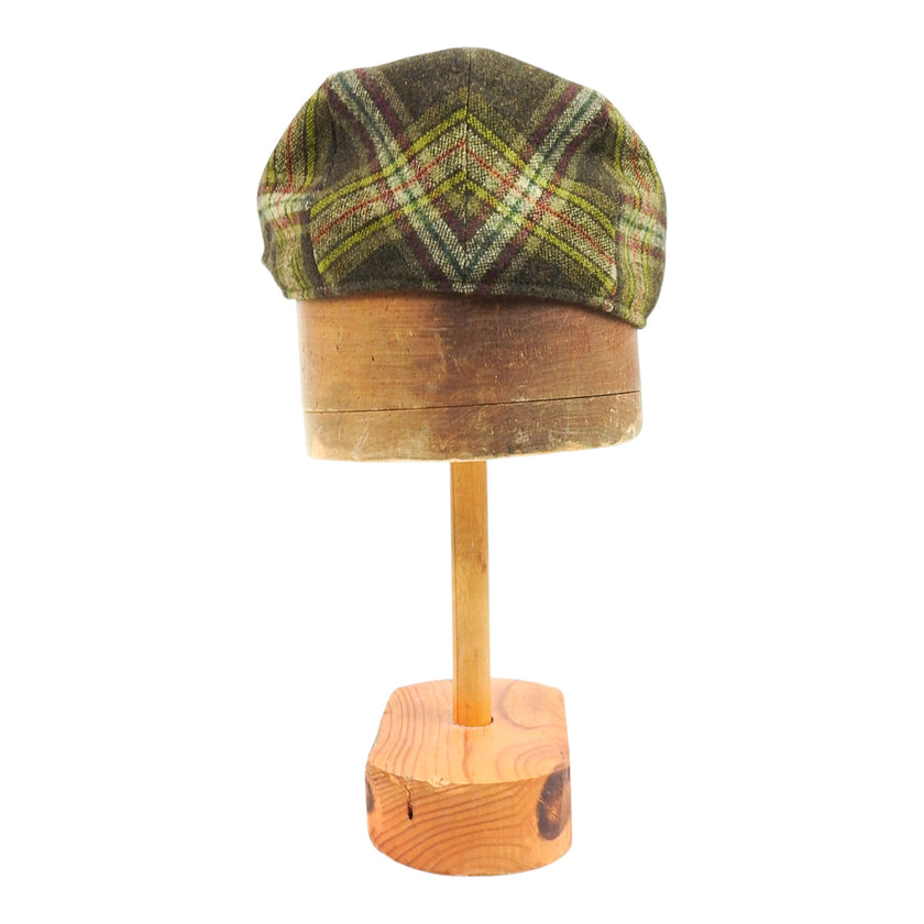 New & Lingwood Green Plaid Newsboy Hat