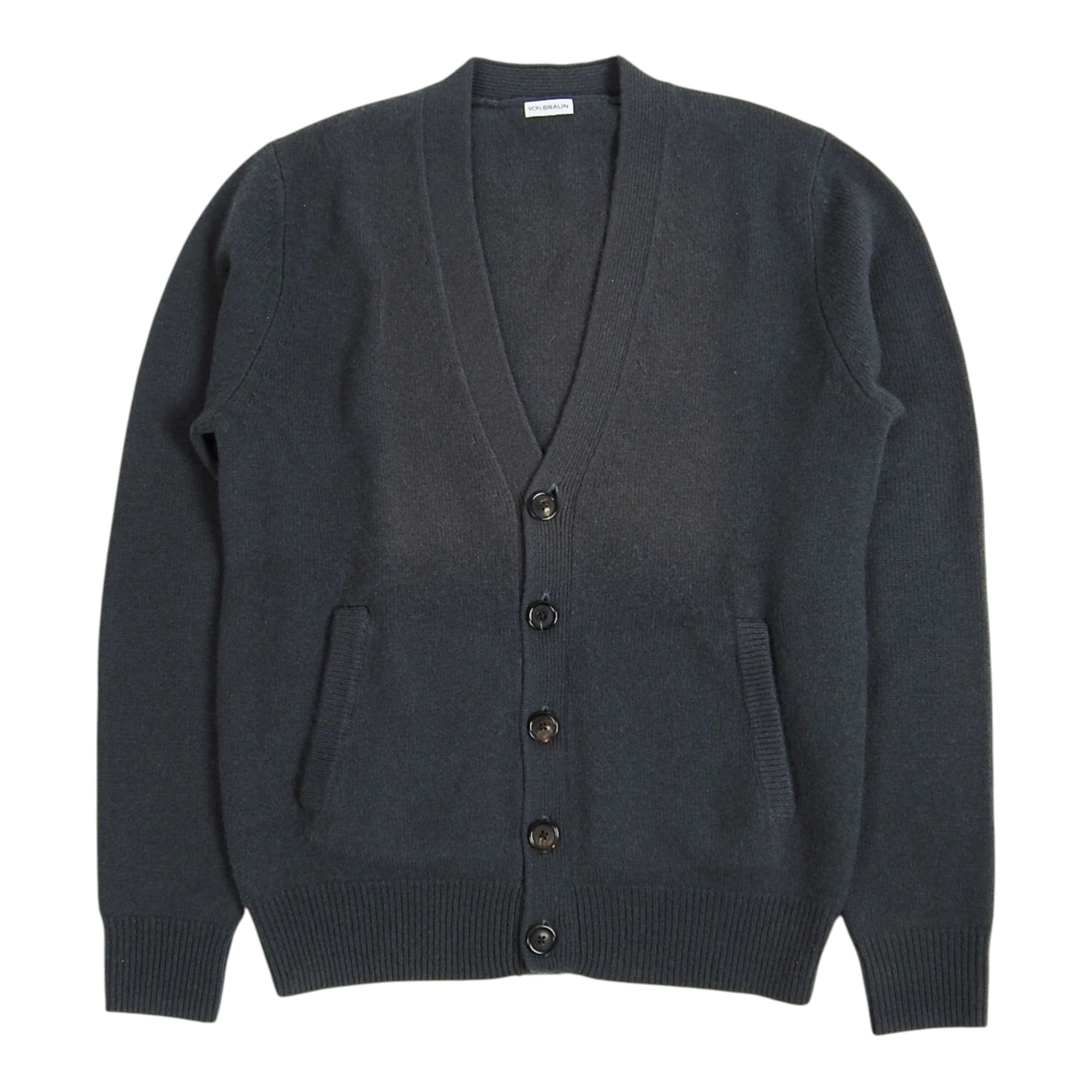 Von Braun Grey Cashmere Cardigan Size Small