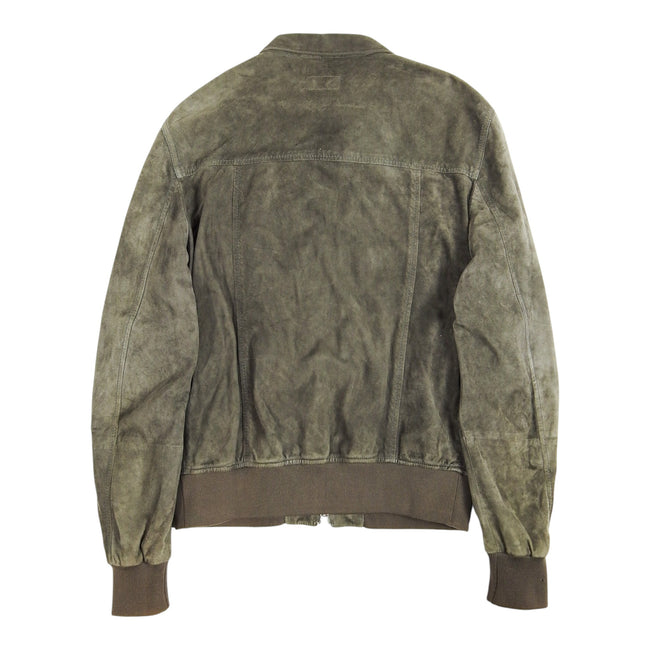 Brunello Cucinelli Suede Bomber Jacket Size Small