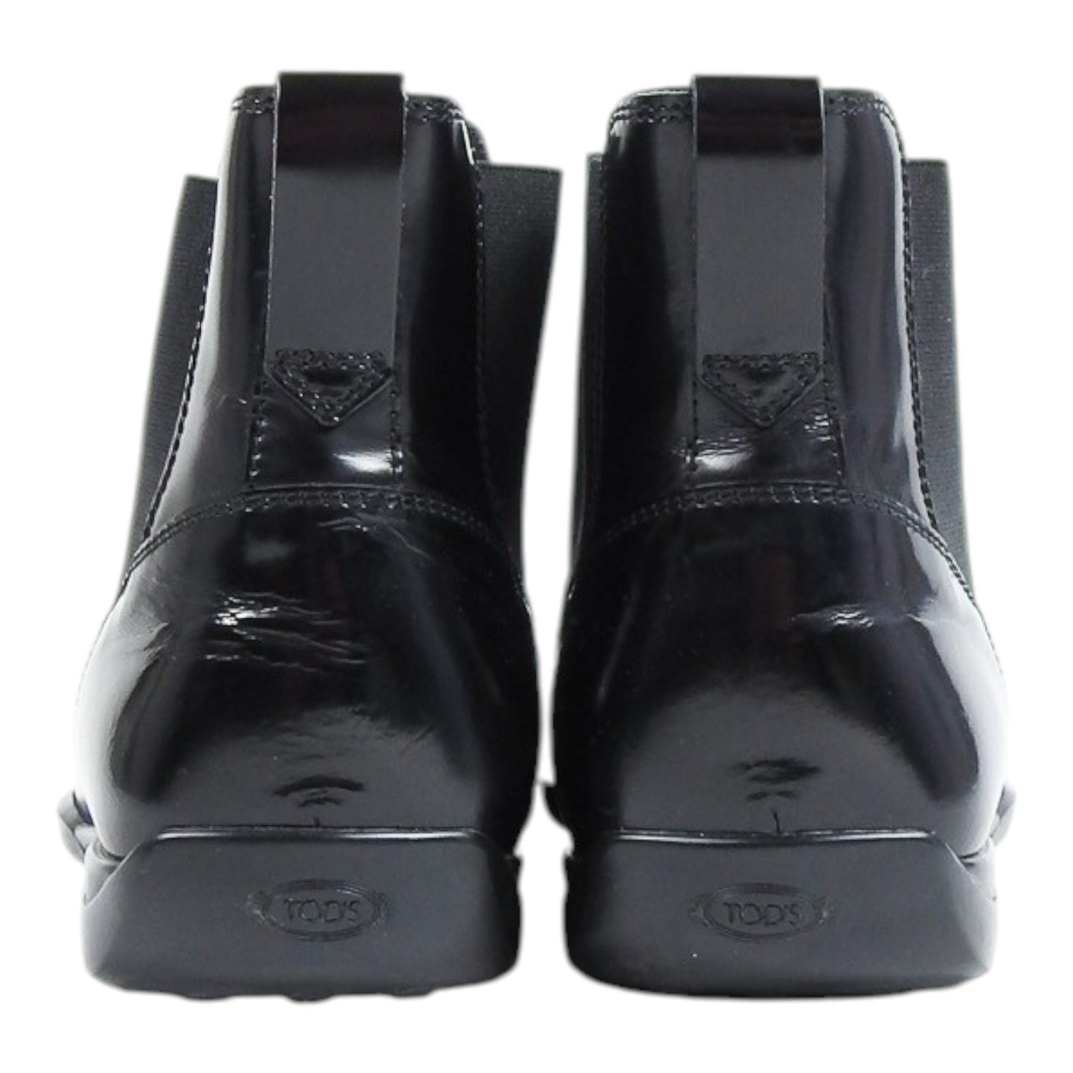 Tod's Patent Leather Chealea Boots Size 9.5