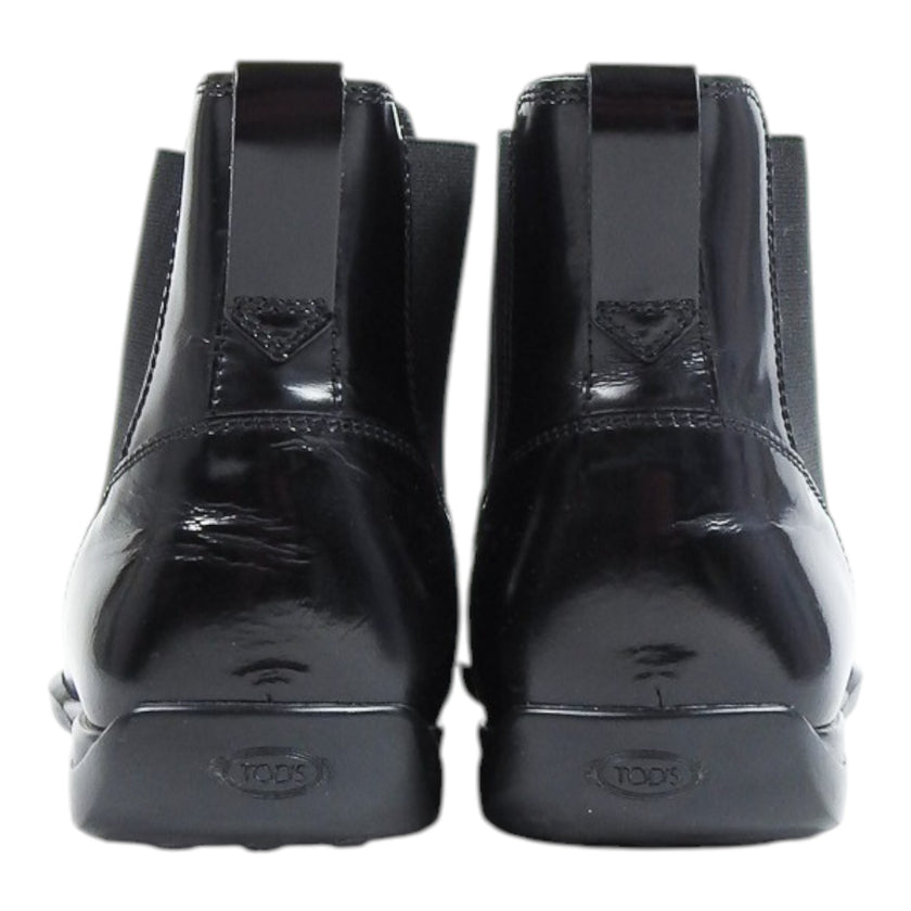 Tod's Patent Leather Chealea Boots Size 9.5