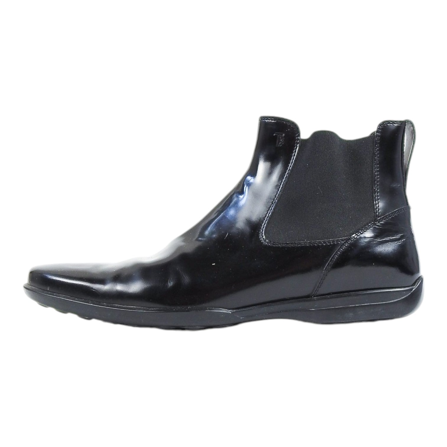 Tod's Patent Leather Chealea Boots Size 9.5