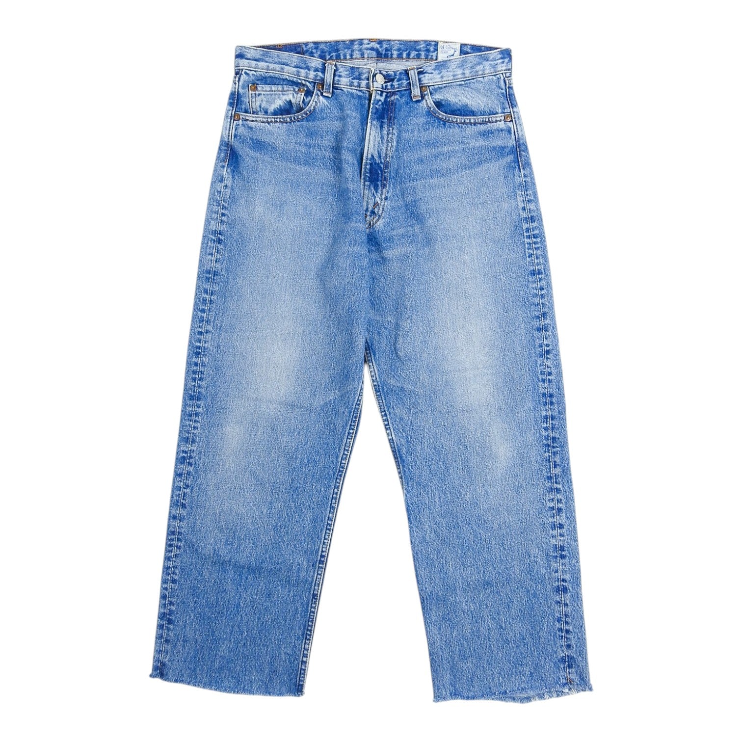 Orslow Light Wash Raw Hem Jeans Size Small