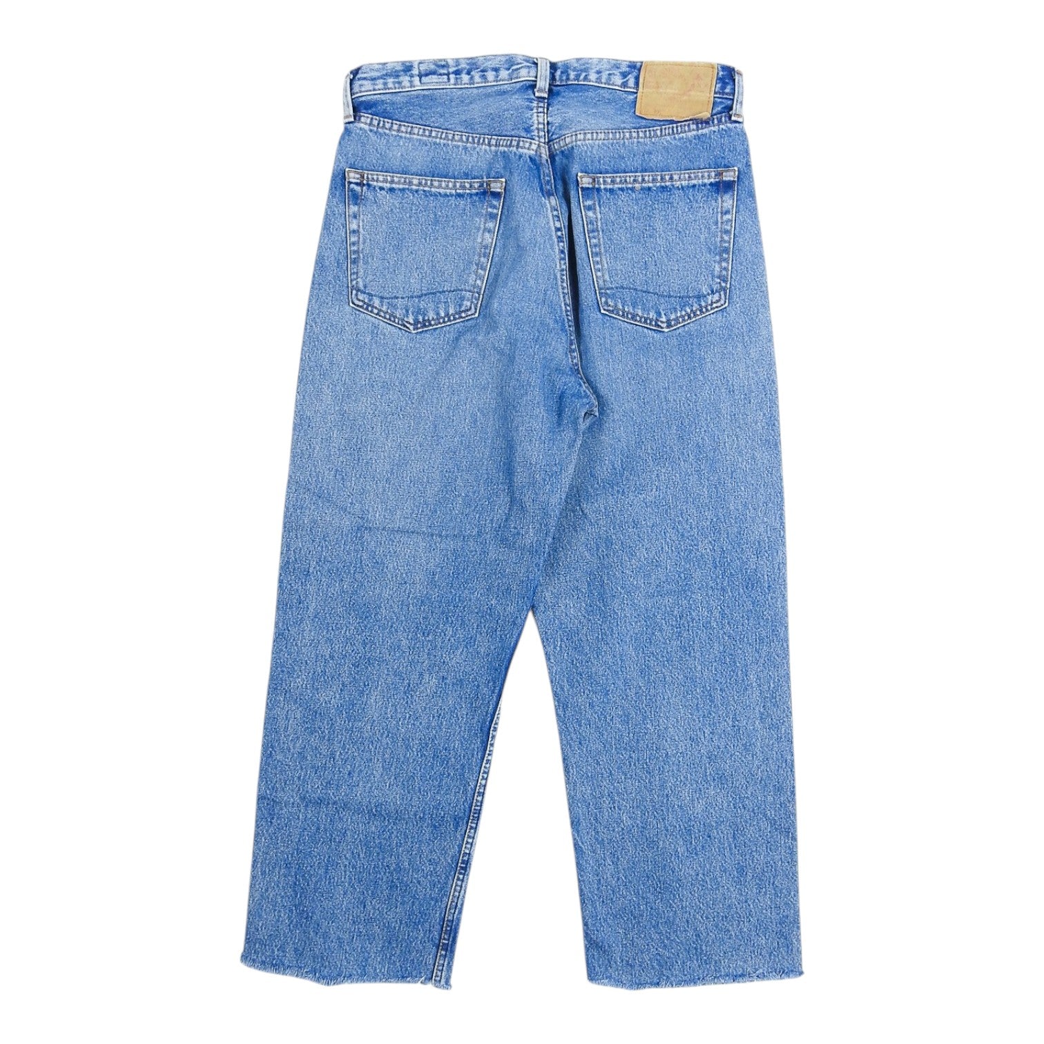 Orslow Light Wash Raw Hem Jeans Size Small