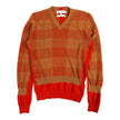 Comme des Garcons Layered Plaid V Neck Sweater Size Large