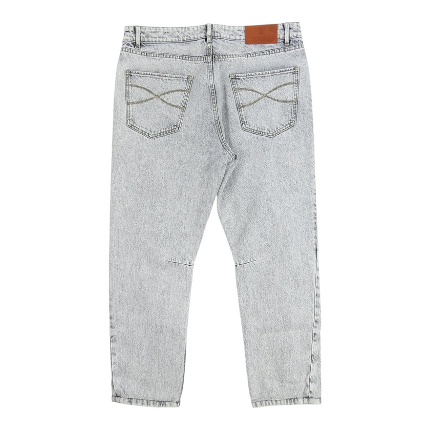 Brunello Cucinelli Grey Wash Jeans Size 48