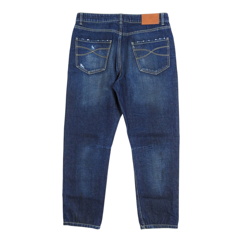 Brunello Cucinelli Dark Wash Distressed Jeans Size 48