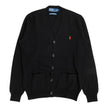 Polo Ralph Lauren Black Elbow Patch Cardigan Size Small