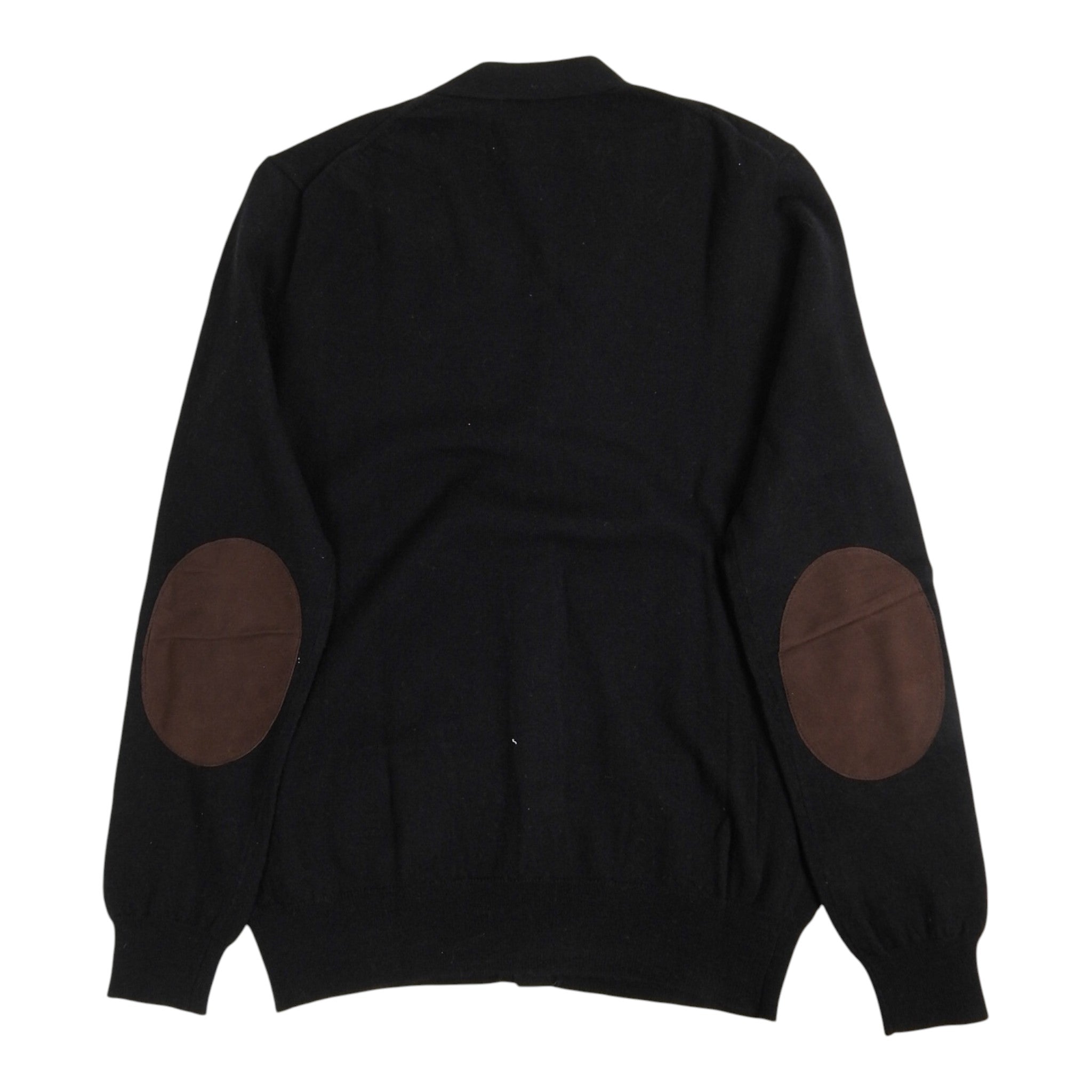Polo Ralph Lauren Black Elbow Patch Cardigan Size Small