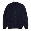 Polo Ralph Lauren Navy Elbow Patch Cardigan Size Small