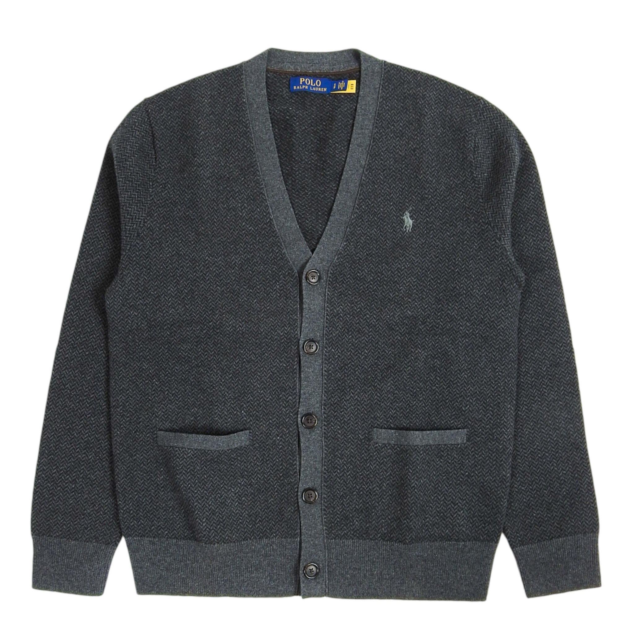 Polo Ralph Lauren Grey Chevron Cardigan Size Small