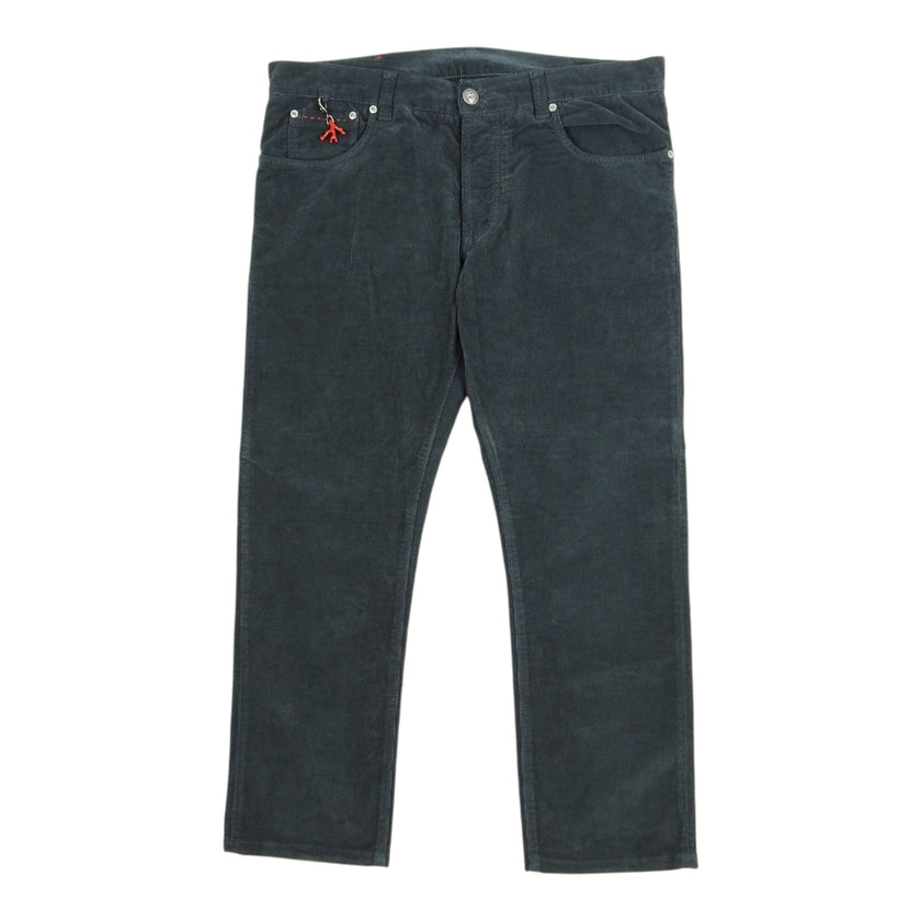 Isaia Black Corduroy Pants Size 38