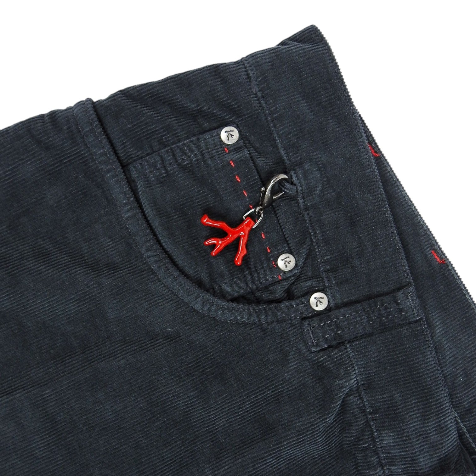Isaia Black Corduroy Pants Size 38