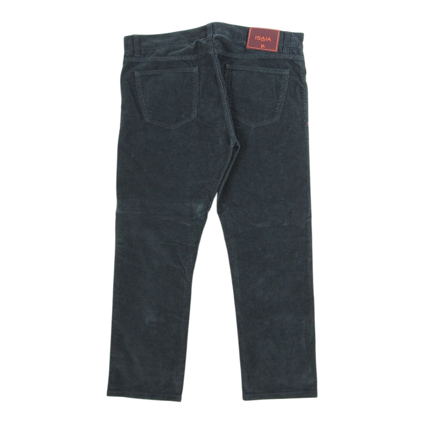 Isaia Black Corduroy Pants Size 38