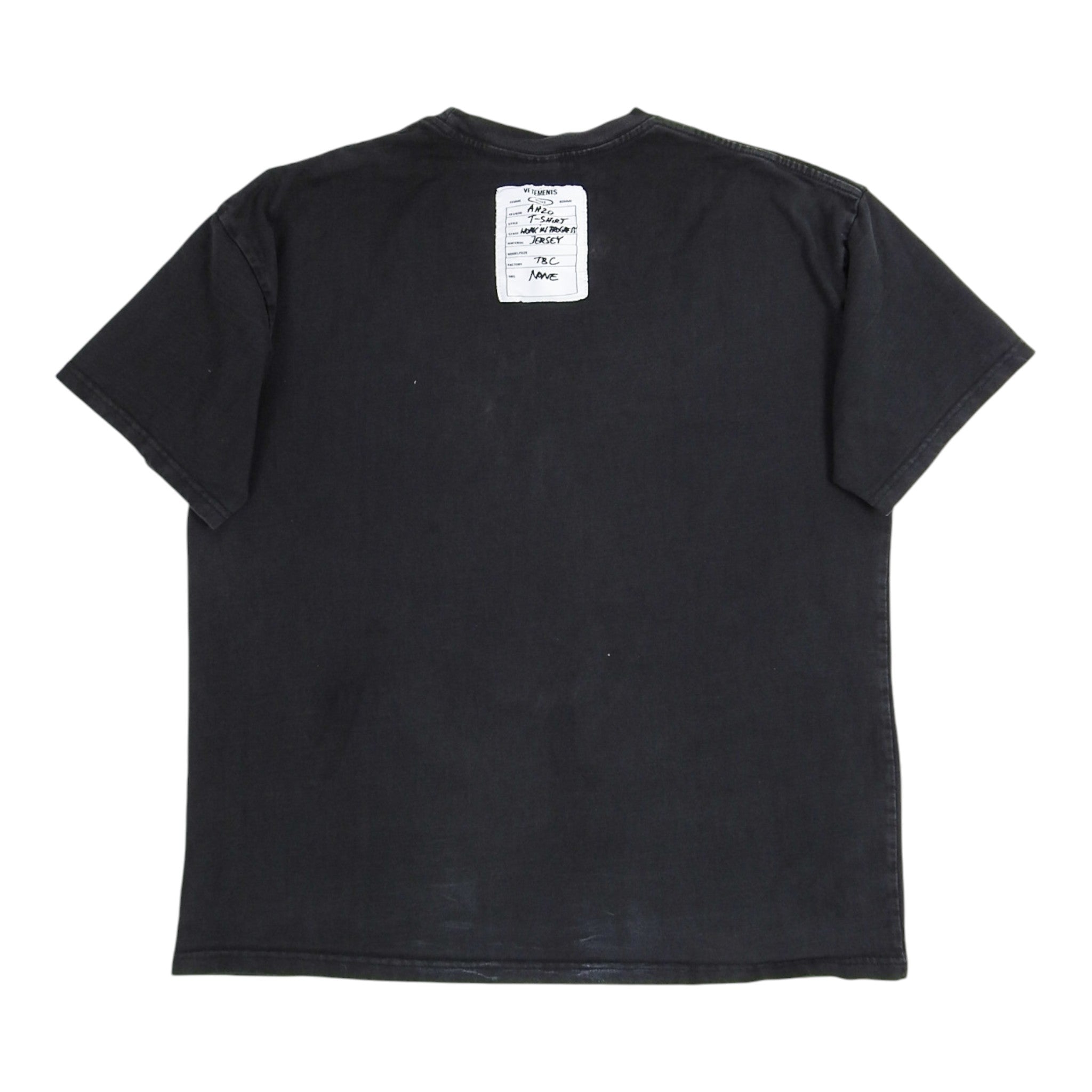 Vetements Black Label T-ShirtSize Large
