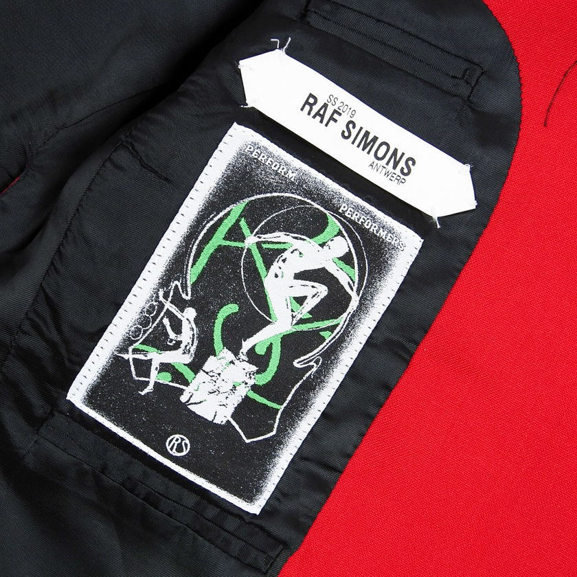 Raf Simons SS19 Red 2 Piece Suit Size 50