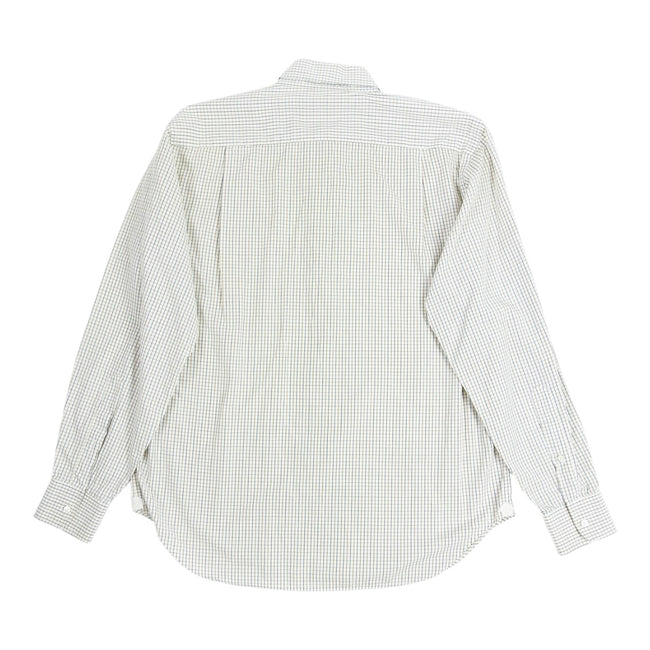 Loro Piana Blue/Black Grid Shirt Size 17