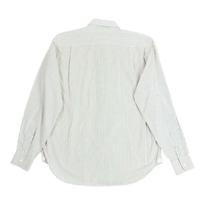 Loro Piana Blue/Black Grid Shirt Size 17