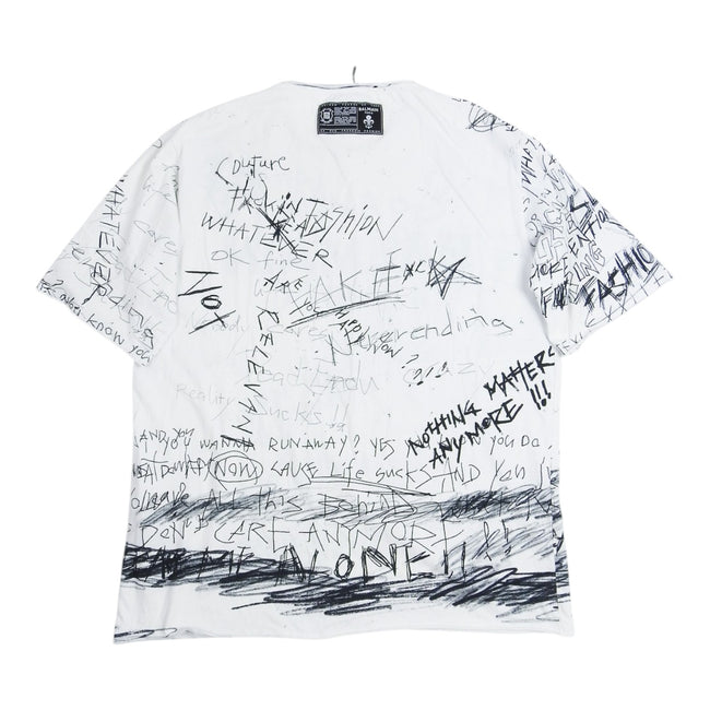 Balmain Notebook Scribble T-Shirt Size Medium