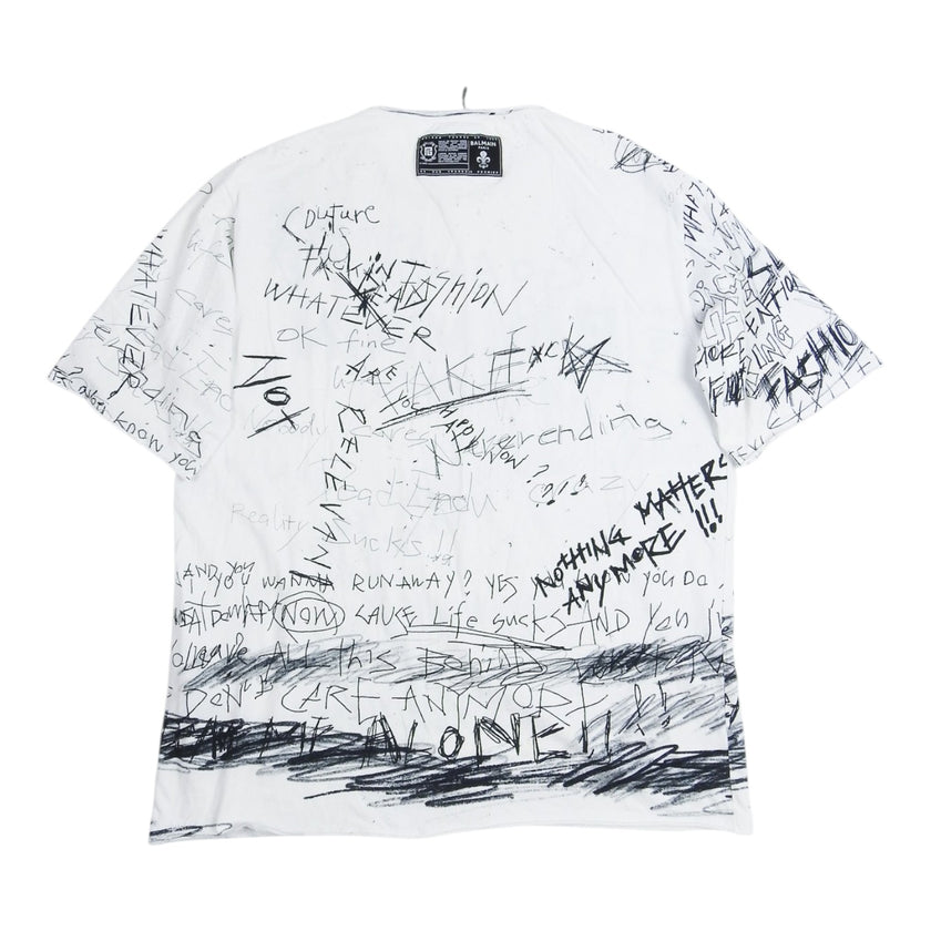 Balmain Notebook Scribble T-Shirt Size Medium