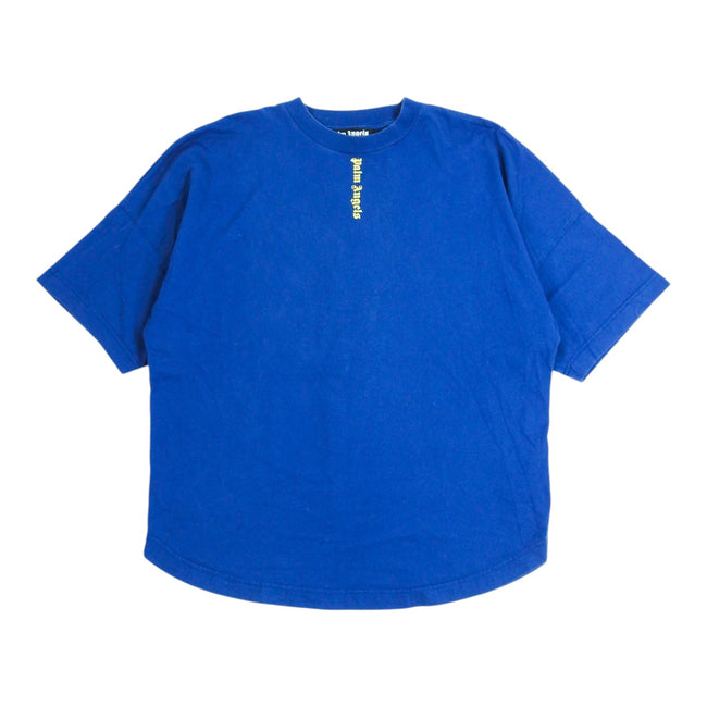 Palm Angels Blue Logo T-Shirt Size Large