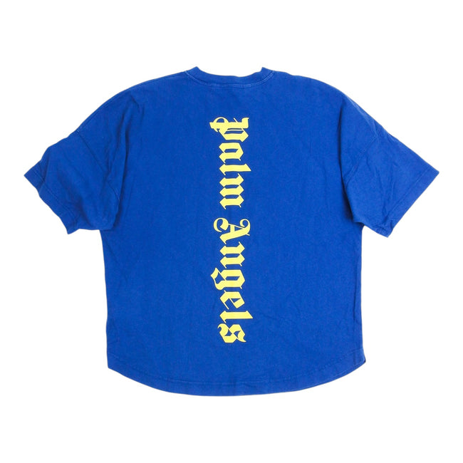 Palm Angels Blue Logo T-Shirt Size Large