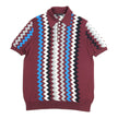 Prada Chevron Silk SS Polo Shirt Size 52