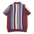 Prada Chevron Silk SS Polo Shirt Size 52