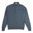 John Smedley Dark Grey LS Knit Polo Shirt Size Medium