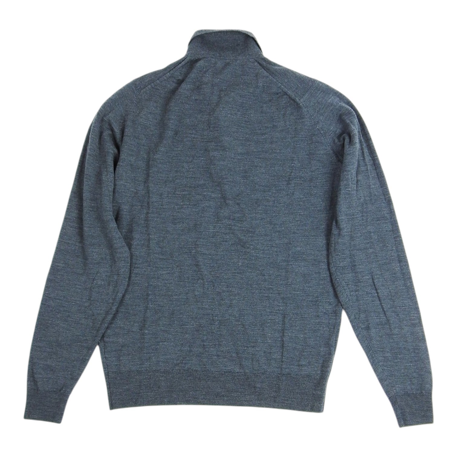 John Smedley Dark Grey LS Knit Polo Shirt Size Medium