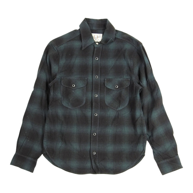 Freenote Ranch Wear Green Flannel Overshirt Size Small