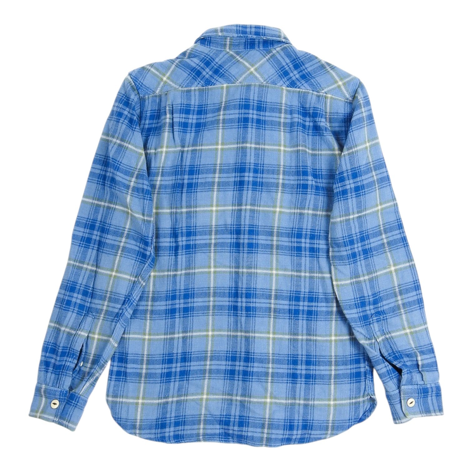 Freenote Cloth Blue Flannel Shirt Size Small