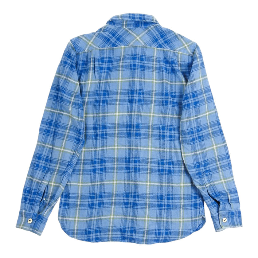 Freenote Cloth Blue Flannel Shirt Size Small