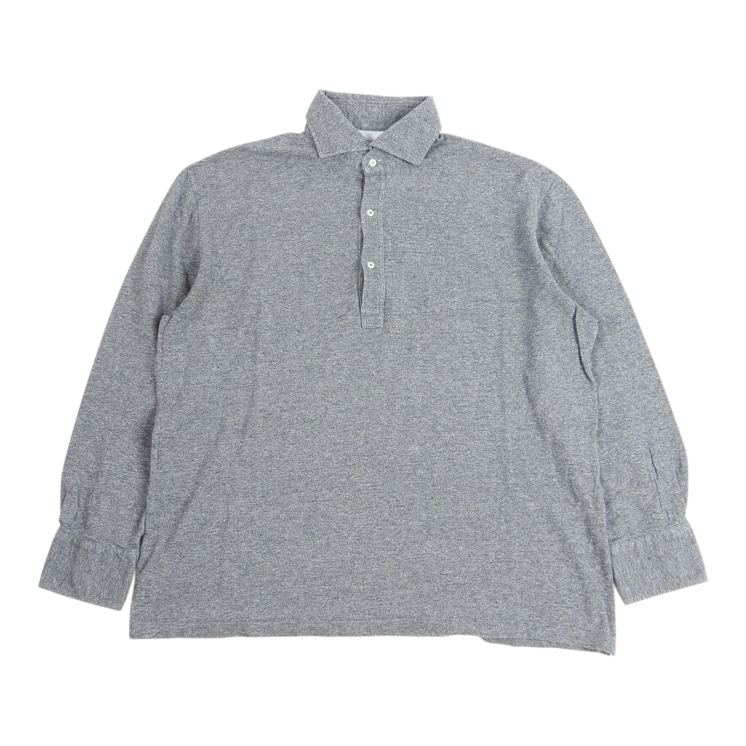 Brunello Cucinelli Dark Grey LS Polo Shirt Size 54