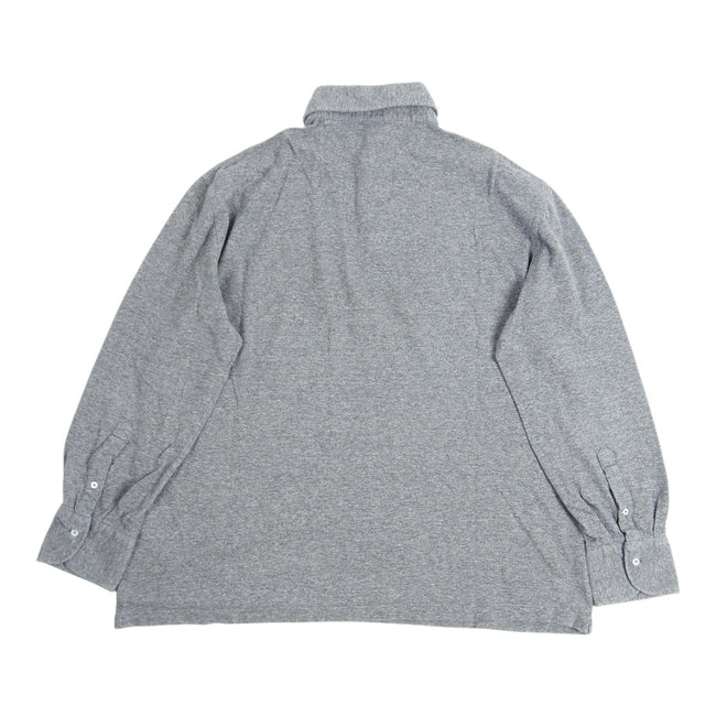 Brunello Cucinelli Dark Grey LS Polo Shirt Size 54