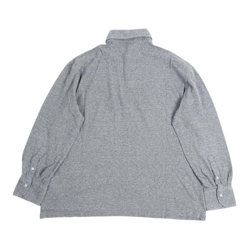 Brunello Cucinelli Dark Grey LS Polo Shirt Size 54