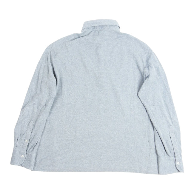 Brunello Cucinelli Light Grey LS Polo Shirt Size 54