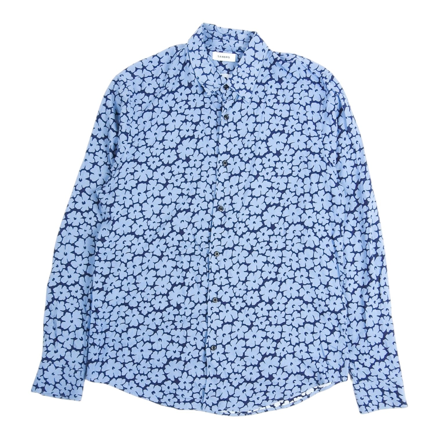 Sandro Flower Print LS Shirt Size Medium