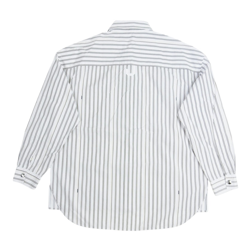 Jacquemus White Striped Snap Button Shirt Size 48