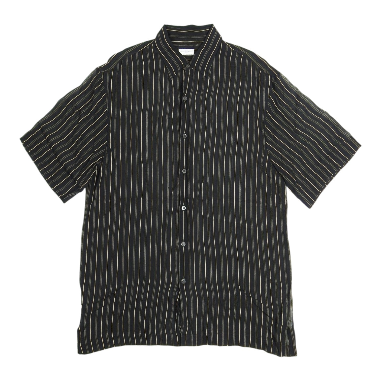 Dries Van Noten Sheer Striped SS Shirt Size Medium