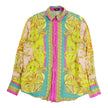 Versace Linen Heritage Fit Patterned Shirt Size Medium