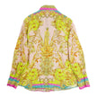 Versace Linen Heritage Fit Patterned Shirt Size Medium