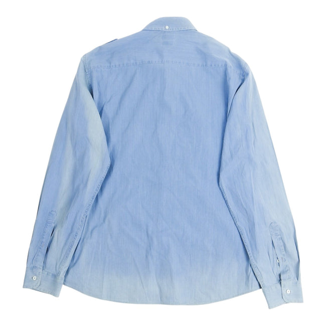 Brunello Cucinelli Light Wash Chambray Shirt Size 2XL
