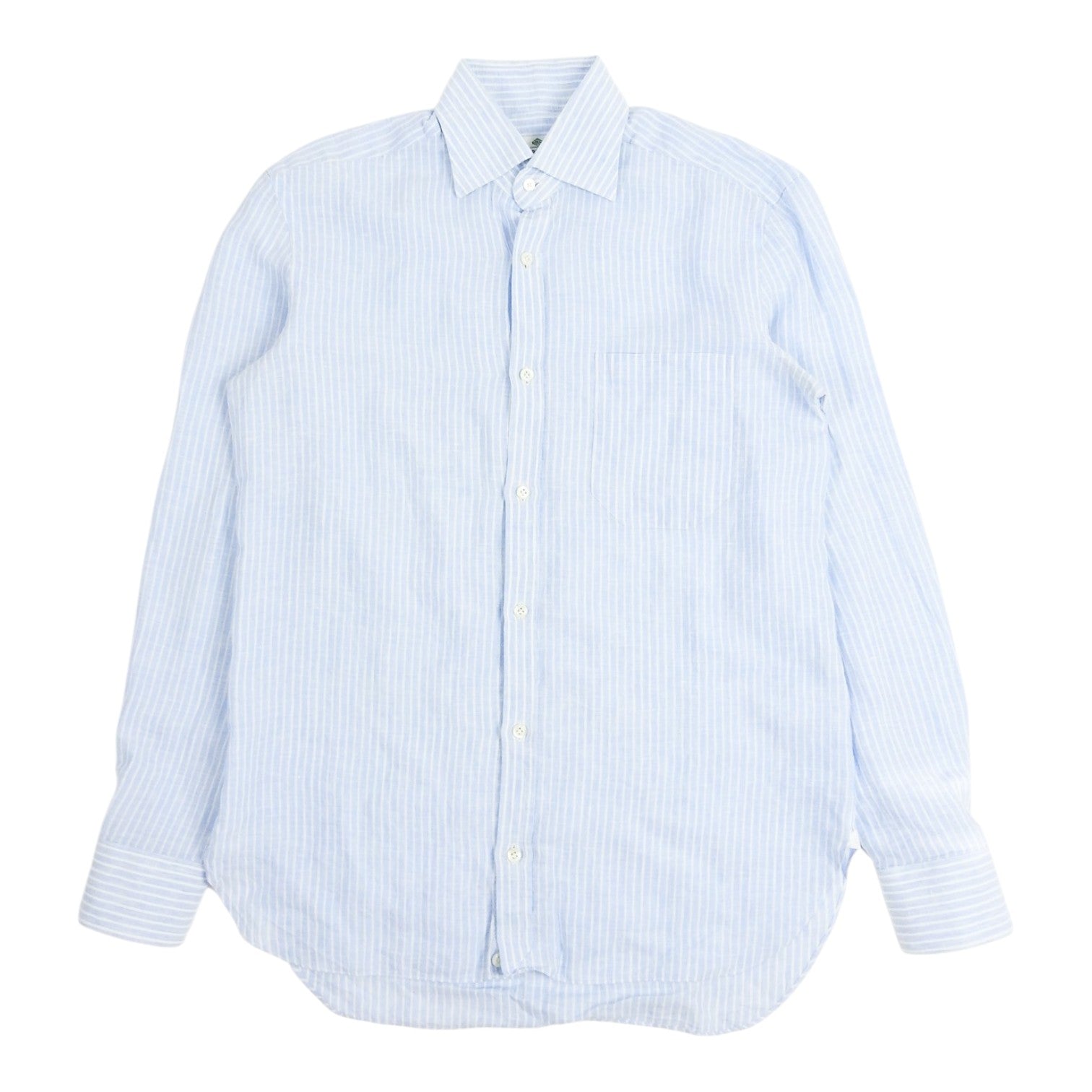 Borelli Blue/White Striped Linen Shirt Size Small