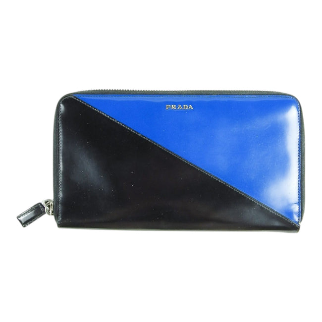 Prada Patent Leather Card Holder Wallet