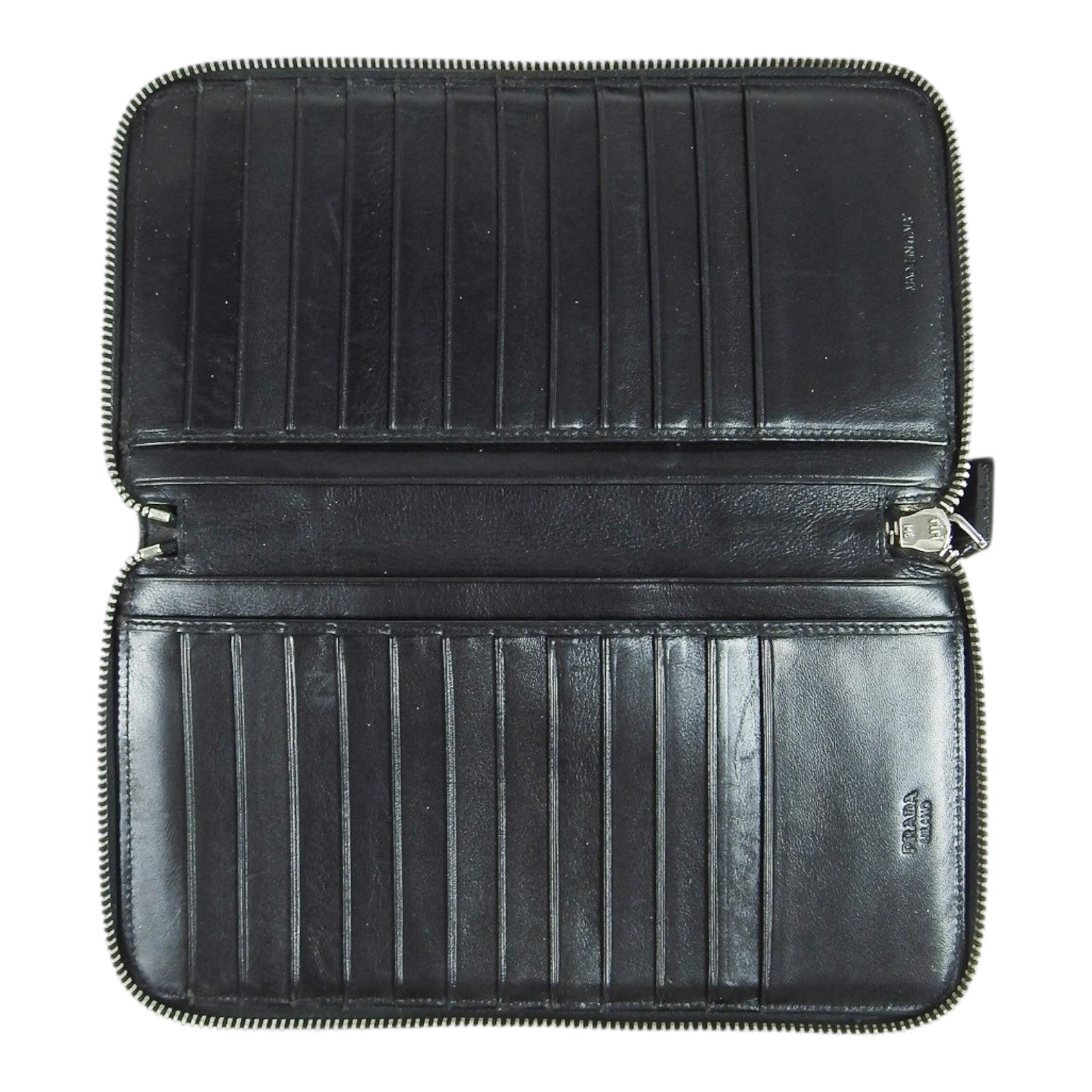 Prada Patent Leather Card Holder Wallet